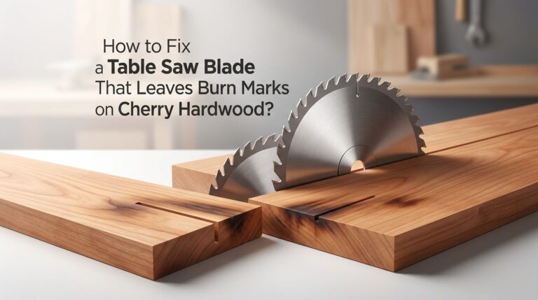 How to Fix a Table Saw Blade That Leaves Burn Marks on Cherry Hardwood?