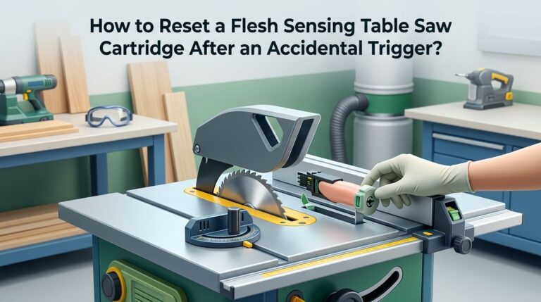 How to Reset a Flesh Sensing Table Saw Cartridge After an Accidental Trigger?