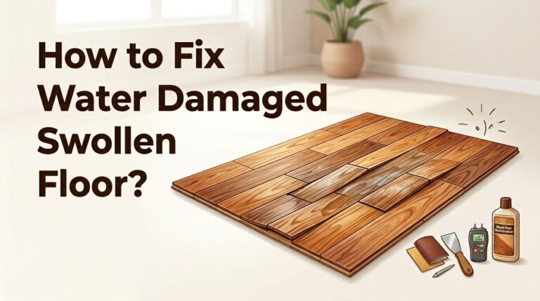 How to Fix Water Damaged Swollen Wood Floor?