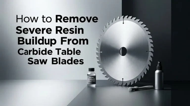 How to Remove Severe Resin Buildup From Carbide Table Saw Blades?