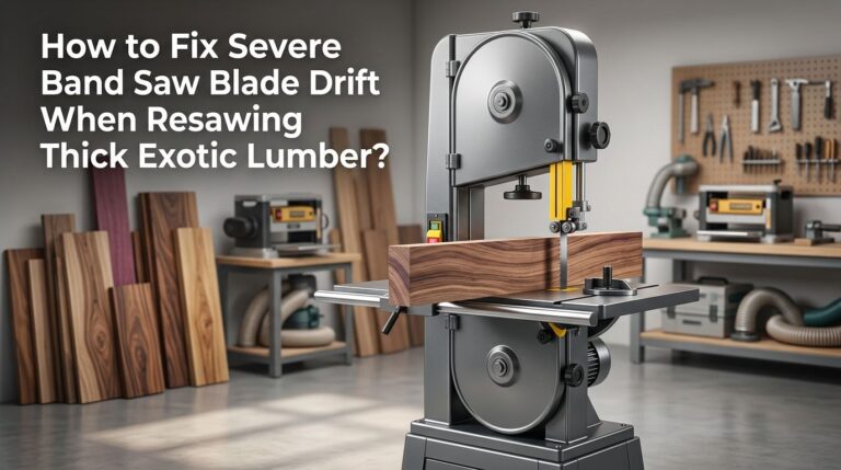 How to Fix Severe Band Saw Blade Drift When Resawing Thick Exotic Lumber?