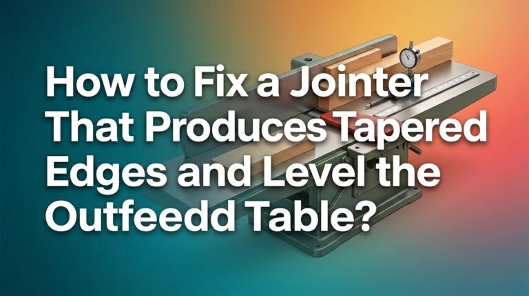 How to Fix a Jointer That Produces Tapered Edges and Level the Outfeed Table?