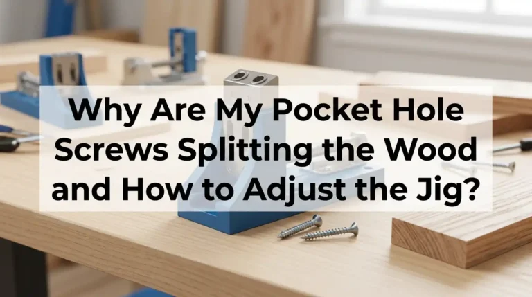 Why Are My Pocket Hole Screws Splitting the Wood and How to Adjust the Jig?