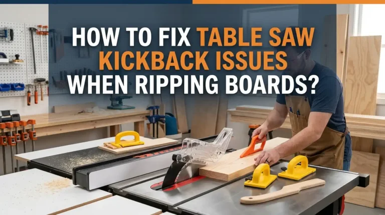 How To Fix Table Saw Kickback Issues When Ripping Boards?