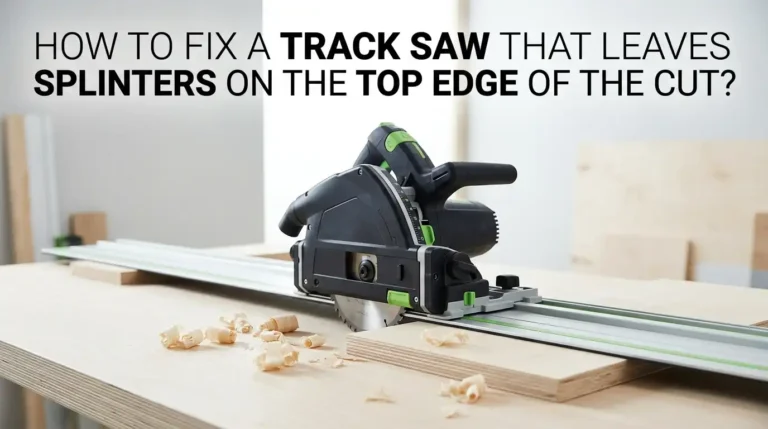 How to Fix a Track Saw That Leaves Splinters on the Top Edge of the Cut?