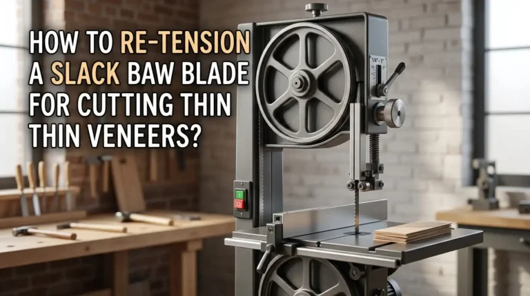 How to Re Tension a Slack Band Saw Blade for Cutting Thin Veneers?