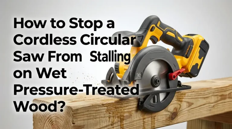 How to Stop a Cordless Circular Saw From Stalling on Wet Pressure-Treated Wood?