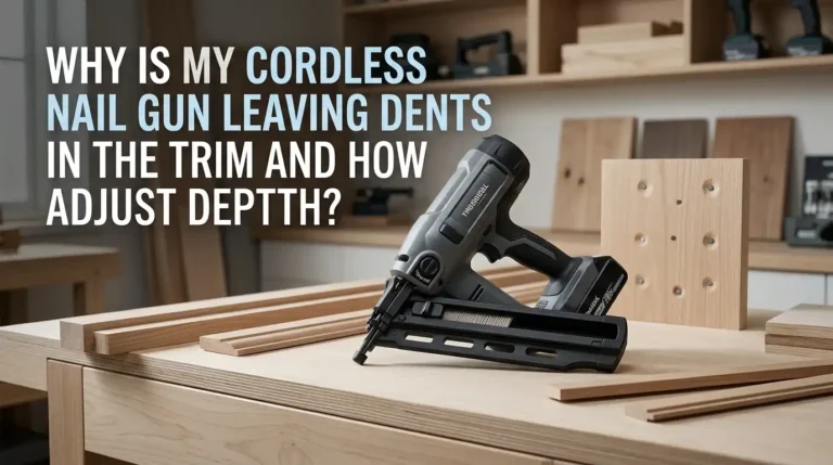 Why Is My Cordless Nail Gun Leaving Dents in the Trim and How to Adjust Depth?