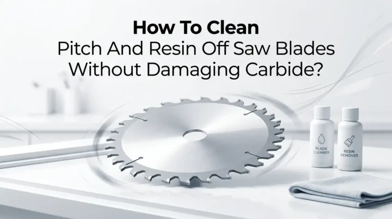 How To Clean Pitch And Resin Off Saw Blades Without Damaging Carbide?