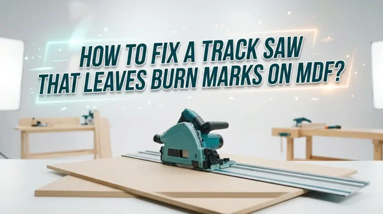 How To Fix A Track Saw That Leaves Burn Marks On MDF?