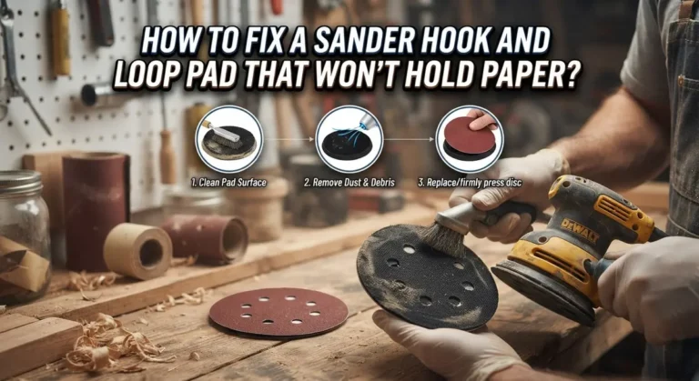 How To Fix A Sander Hook And Loop Pad That Won’t Hold Paper?