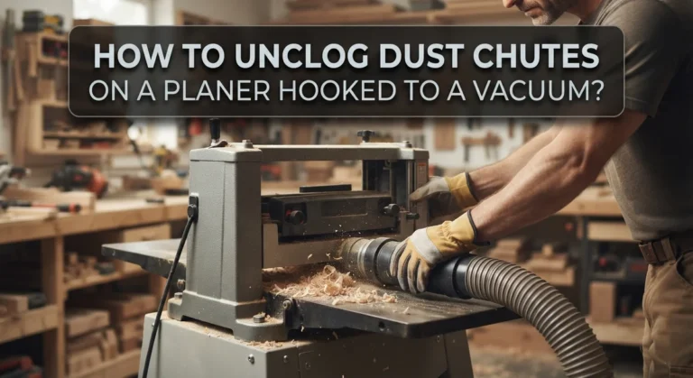 How To Unclog Dust Chutes On A Planer Hooked To A Vacuum?