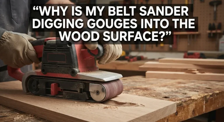 Why Is My Belt Sander Digging Gouges Into The Wood Surface?